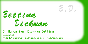 bettina dickman business card